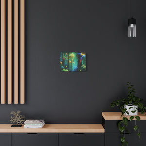 Tropical Parrots Canvas Wall Art — Vibrant Flight School Jungle Scene Matte
