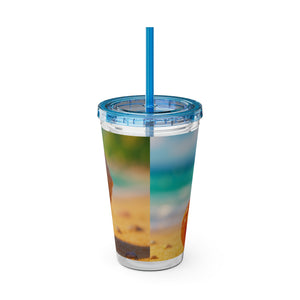 Tropical Tumbler with Straw | 16 oz: Baby Hermit Crab