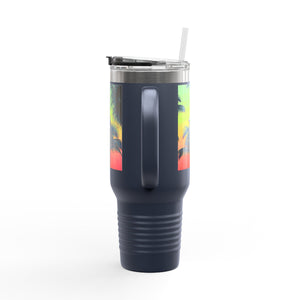 Insulated Travel Mug, 40oz / Palm Glow Sangria - Perfect for Outdoor Adventures
