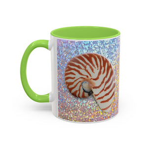 Colorful Mugs (11oz, 15oz), Disco Tiger Stripe Nautilus
