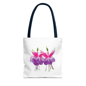 Tropical Real Two Fuchsias/White Tote Bag - 3 Sizes
