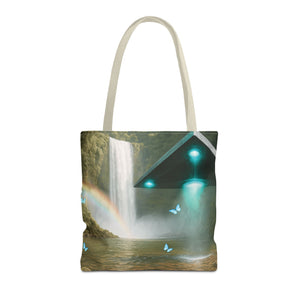 UFO and Waterfall Tote Bag - 3 Sizes