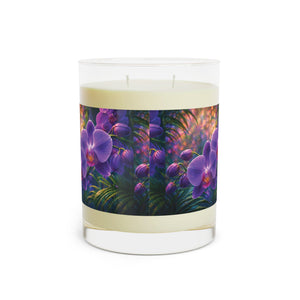 Twilight Orchid Garden Scented Candle — Floral 11oz Glass Jar