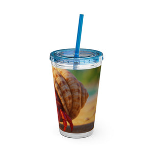 Tropical Tumbler with Straw | 16 oz: Baby Hermit Crab