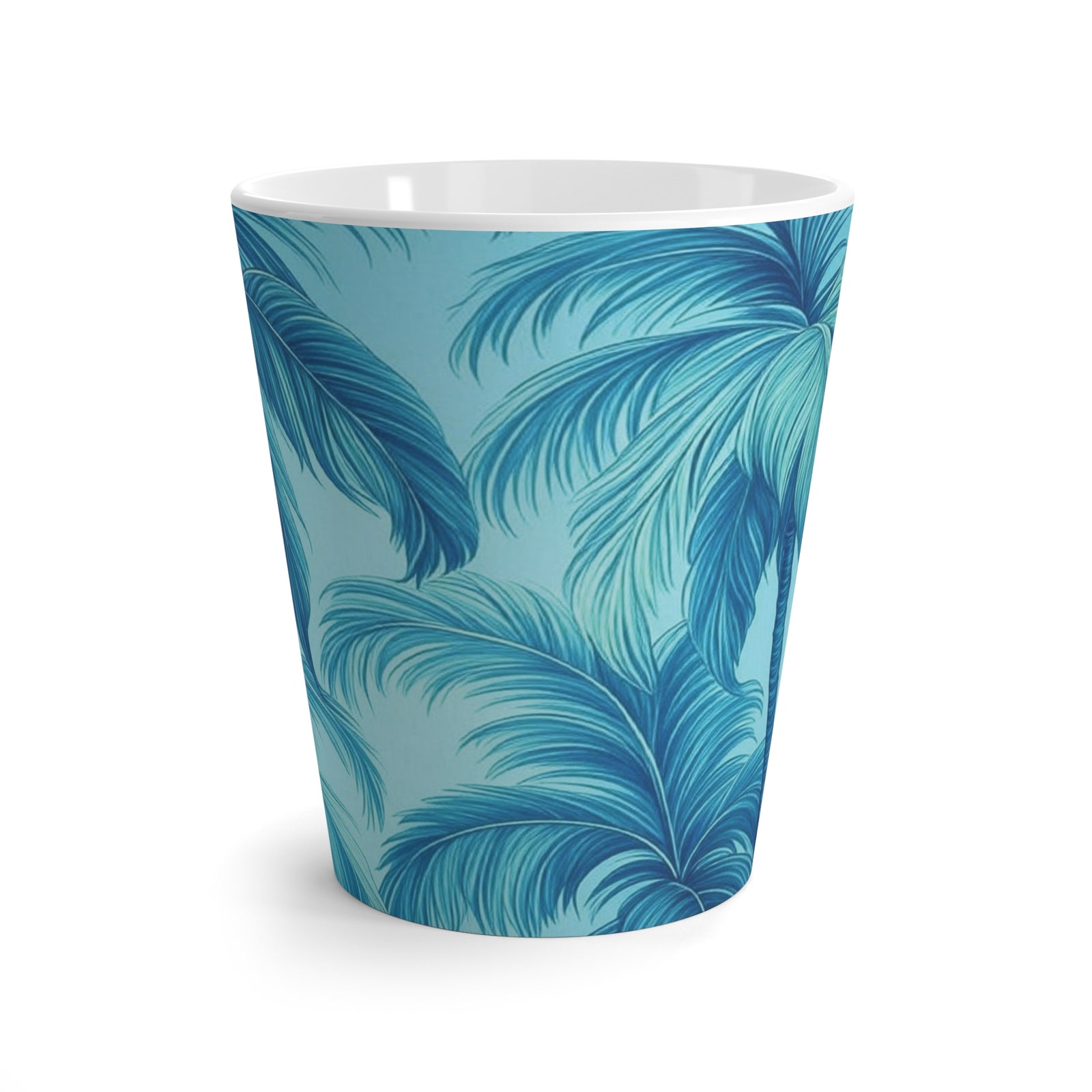 Latte White Mug - Perfect for Coffee Enthusiasts / Azure Palms