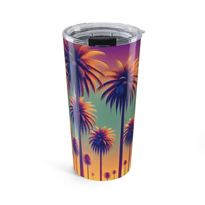 20oz Tumbler— Tropical Sunset Palms Insulated Travel Mug