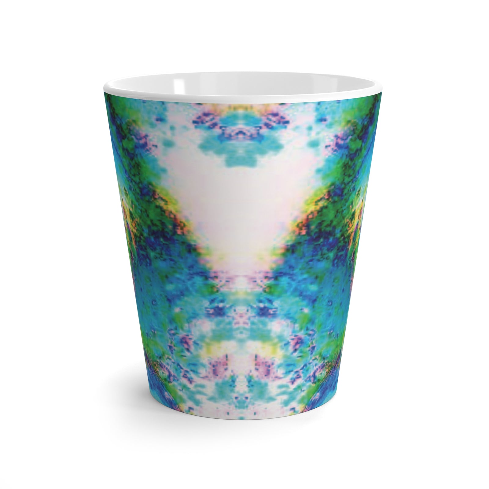 Latte White Mug - Mermaid Trace, Blue