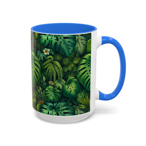 Accent Color Coffee Mug, Many Colors - 11oz & 15oz / Rainforest Greenery