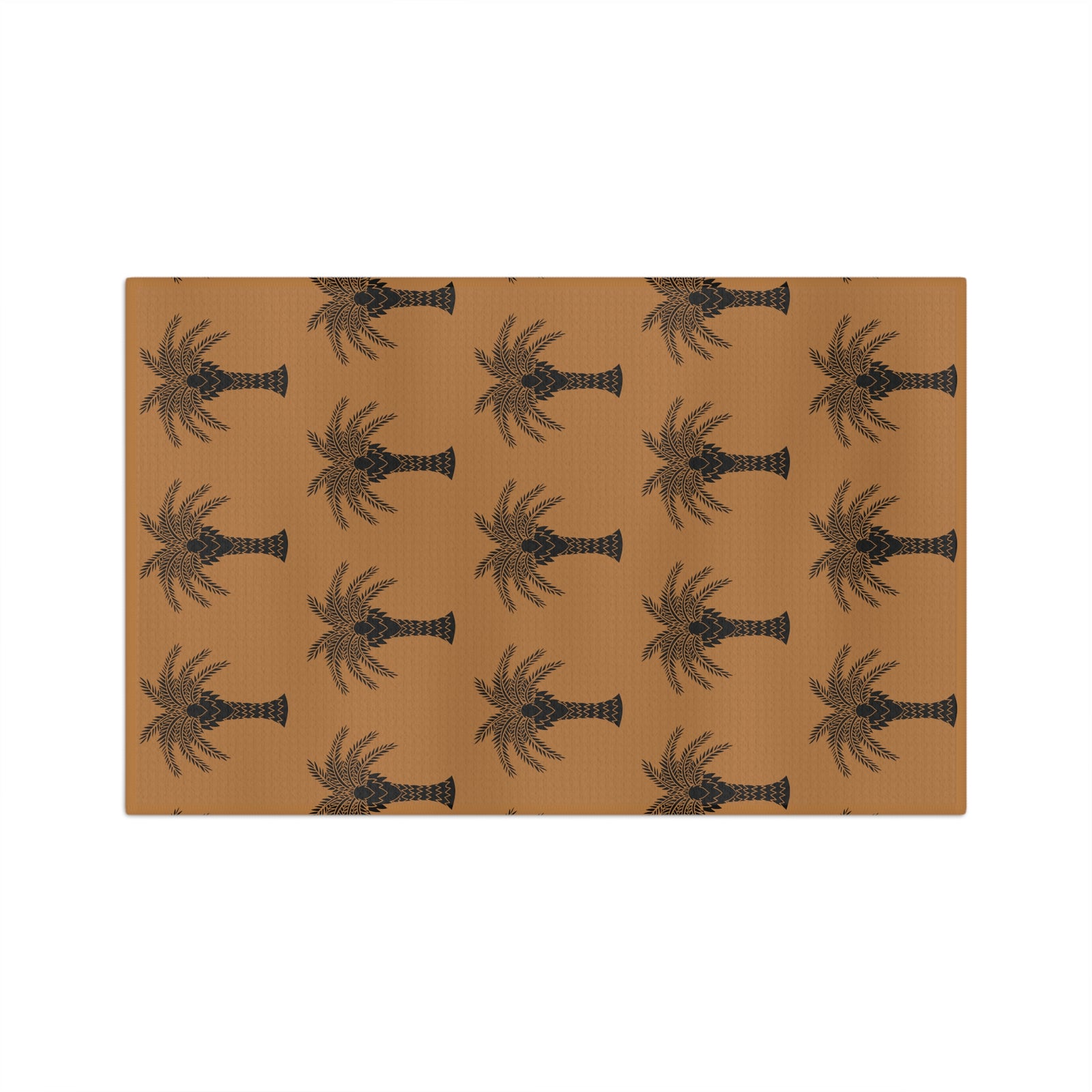 Tropical Microfiber Coffee/Tea Towel – Art Deco Palms, Lt. Brown