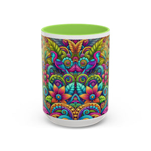 Accent Color Coffee Mug, Many Colors - 11oz & 15oz / Rainforest Music