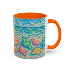 Copy of Accent Coffee Mug (11, 15oz), 8 Colors - Glow Seashells