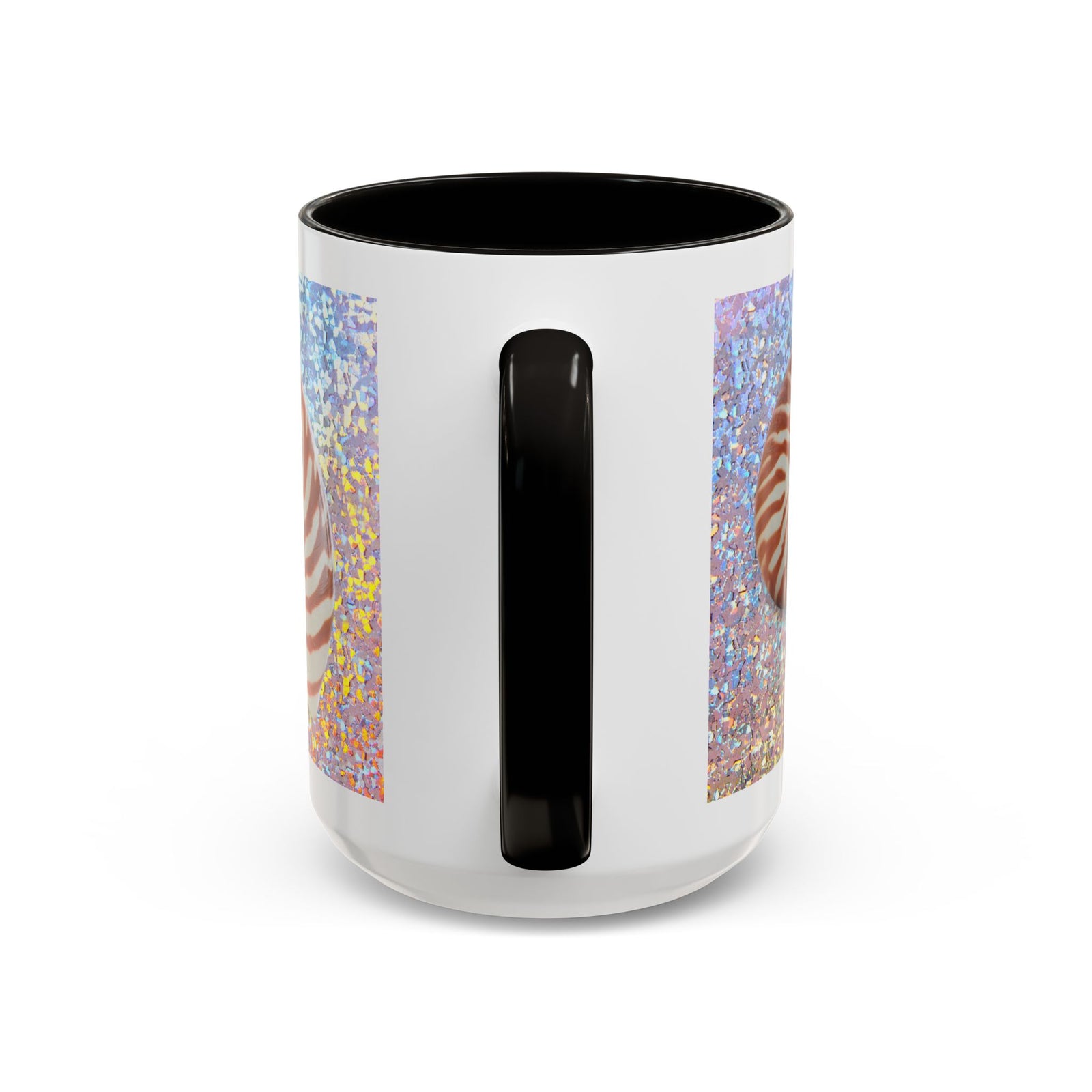 Colorful Mugs (11oz, 15oz), Disco Tiger Stripe Nautilus