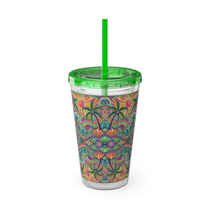 Tropical Tumbler with Straw | 16 oz: Kaleido Bay