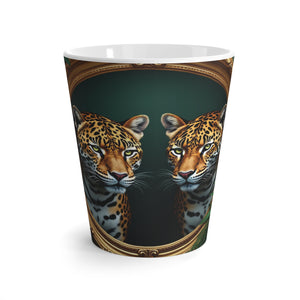 Latte White Mug - Perfect for Coffee Enthusiasts / Framed Jaguars, Macro
