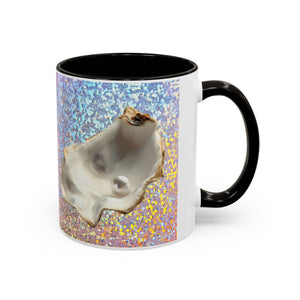 Colorful Mugs (11oz, 15oz), Disco White Pearl Oyster