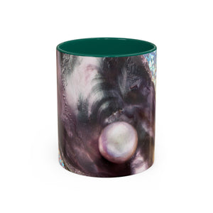 Colorful Mugs (11oz, 15oz), Disco Lavender Pearl Oyster Macro