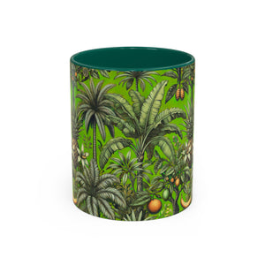 Accent Color Coffee Mug, Many Colors - 11oz & 15oz / Tropical Fruit, Green