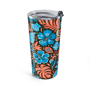20oz Tumbler ~ Blue & Coral Beach Dreams Insulated Travel Cup