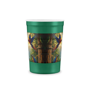 Tropical Rainforest Parrot Steel Cup, 16 oz. — Recyclable Insulated Tumbler