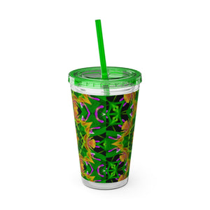 Tropical Tumbler with Straw | 16 oz: Kaleido Orchid