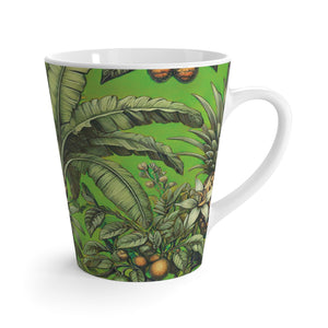 Latte White Mug - Tropical Fruit, Spring Green