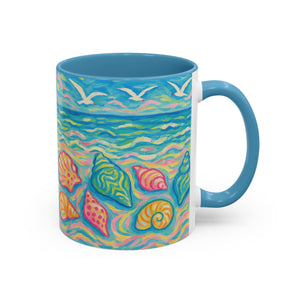 Copy of Accent Coffee Mug (11, 15oz), 8 Colors - Glow Seashells