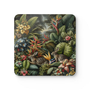 Coaster Set/4 - Rainforest Rabbit Outing