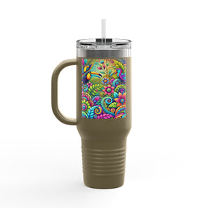 Insulated Travel Mug, 40oz / Rainforest Music - Perfect for Outdoor Adventures