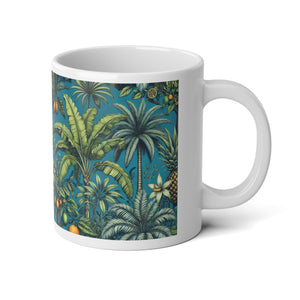 Jumbo Mug, 20oz, Tropical Fruit Teal | Tropical Coffee Cup
