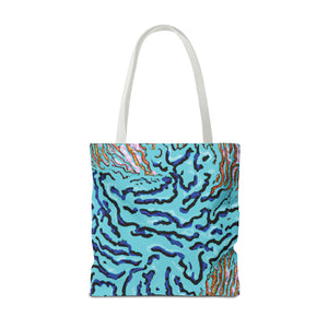Wild Coral Reef Tote Bag, Turquoise ~ 3 Sizes
