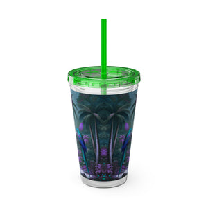 Tropical Tumbler with Straw | 16 oz: Sleeping Parrot, Fantasy