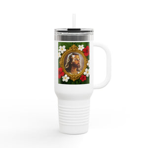 Religious Insulated Travel Mug, 40oz / "Head of Christ" Jesus Portrait - Perfect for Outdoor Adventures