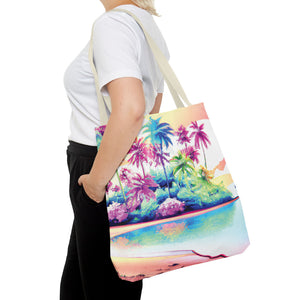Watercolor Beach Tote Bag - 3 Sizes