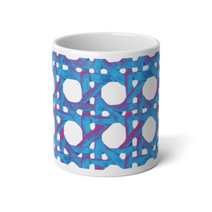 Jumbo Mug, 20oz, Chair Wicker Turquoise | Tropical Coffee Cup