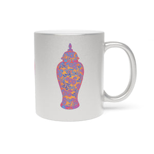 Colorful Tropical Design Metallic Mug, Gold or Silver - Heatwave Ginger Jar
