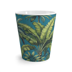 Latte White Mug - Tropical Fruit Blue