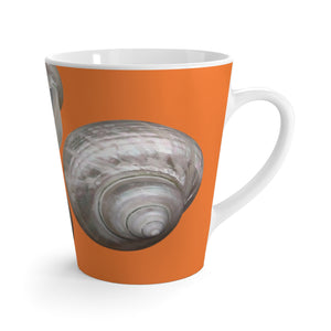 Latte White Mug - Perfect for Coffee Enthusiasts / Lustrous Seashell Trio, Crusta Orange