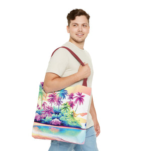 Watercolor Beach Tote Bag - 3 Sizes