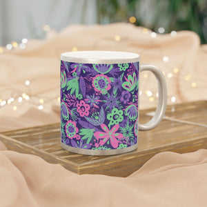 Tropical Metallic Mug, Gold or Silver: Flora Tropical
