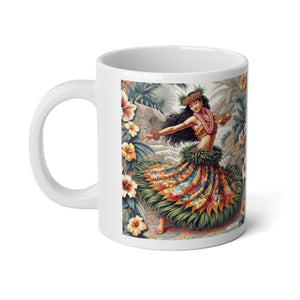 Jumbo Mug, 20oz, Hawaiian Dancer | Tropical Coffee Cup