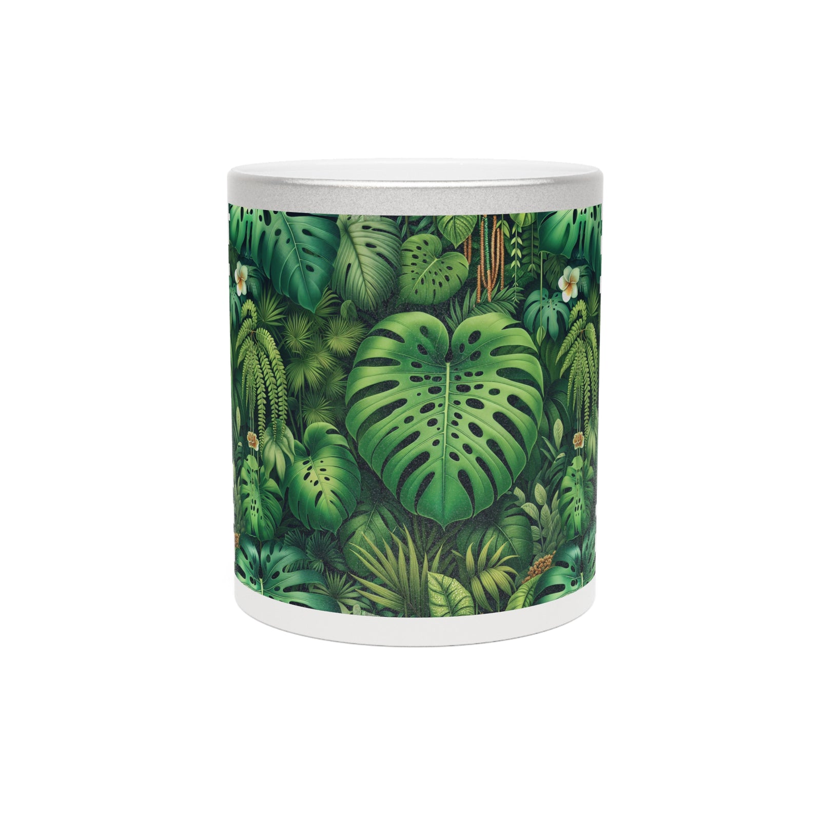 Tropical Metallic Mug, Gold or Silver - Rainforest Greenery