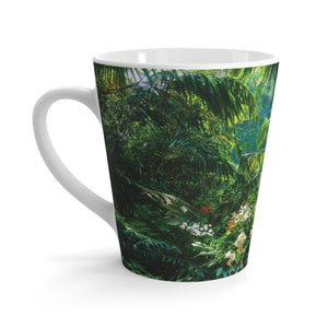 Latte White Mug - Perfect for Coffee Enthusiasts / Rainforest Path