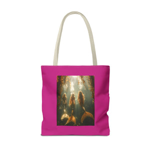 Three Mermaid Sisters, Pink ote Bag - 3 Sizes
