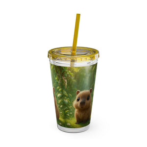 Tropical Tumbler with Straw | 16 oz: Baby Cabybara