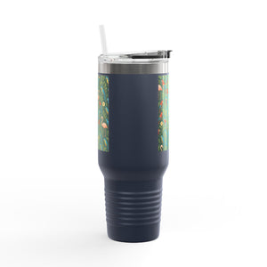 Flamingos and Parrots Insulated Travel Mug - 40oz - Perfect for Outdoor Adventures