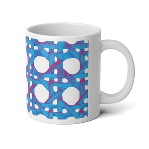 Jumbo Mug, 20oz, Chair Wicker Turquoise | Tropical Coffee Cup