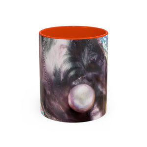 Colorful Mugs (11oz, 15oz), Disco Lavender Pearl Oyster Macro