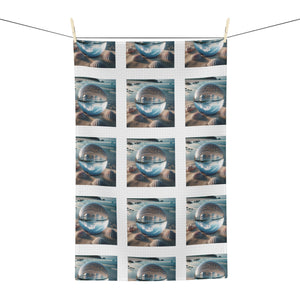 Tropical Microfiber Coffee/Tea Towel – Crystal Ball & Beach Seashells
