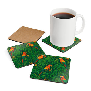 Coaster Set/4 -  Parrot Family