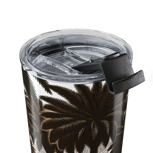 20oz umbler – Tropical Woodcut Palms Stainless Travel Cup